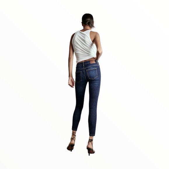 ZARA | Blue | Z1975 MID-RISE SKINNY JEANS - Picture 8 of 11